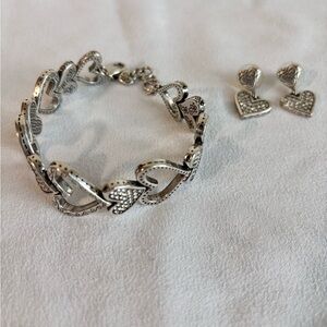 Brighton Fall In Love Heart Bracelet and Earrings Set
